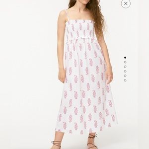 SMOCKED COTTON POPLIN J CREW DRESS never worn